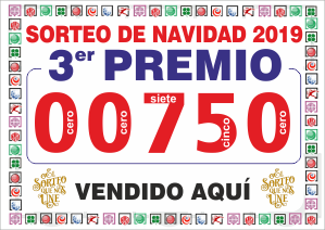 Premio repartido por Loter&iacute;a del Rosario &mdash; Navidad 2019